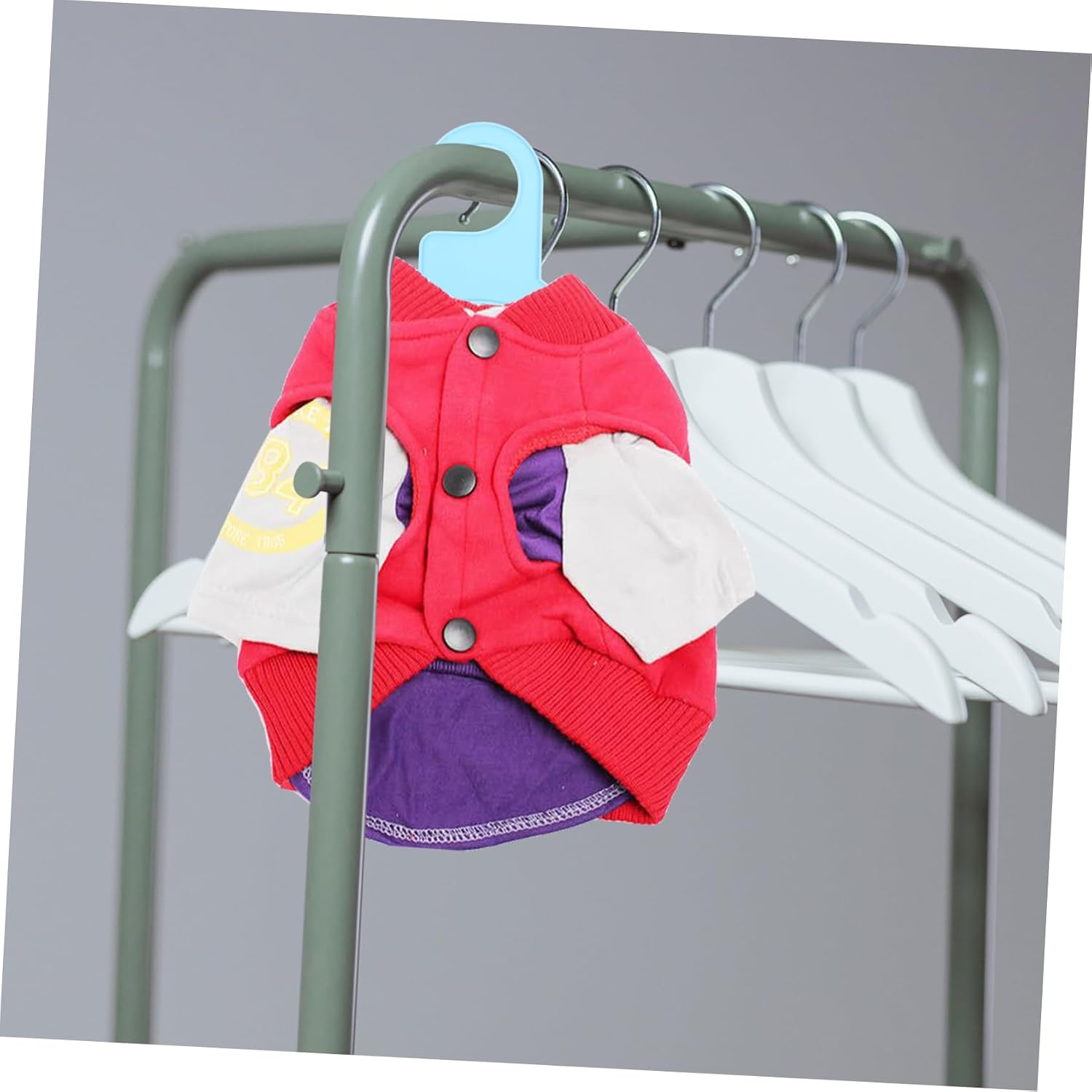 COLLBATH Pet Clothing Rack 10pcs Dog Hangers Plastic Cat Hangers Sturdy Easy to Install Organize Your Pet's Clothes Blue Small Size Wrinkle