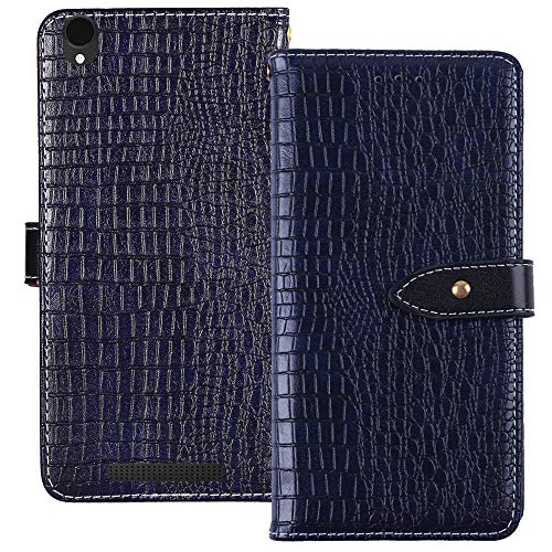 YLYT Flip Hülle Etui Blau Leder Tasche Schutz Hülle Für Archos Access 55 3G 5.5 inch Handy Horizontale Standfunktion Magnetverschluss Strapazierfähiger Cover