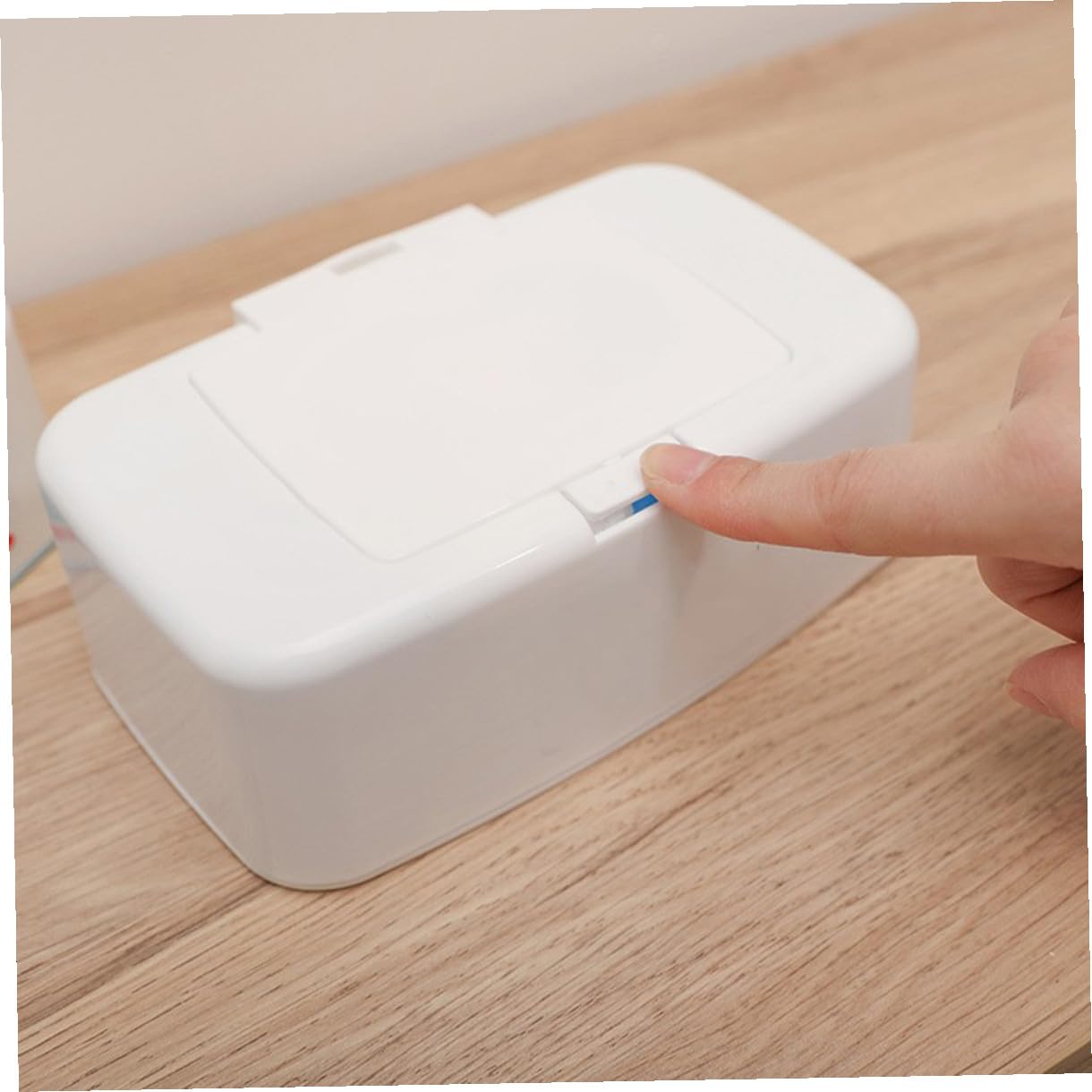 SOLUSTRE Dispensador de Toallitas Húmedas Paquete de 4 Unidades Blanco Recargable Almacenamiento Conveniente de Plástico Pp para Habitación de Ñiño y Uso Exterior