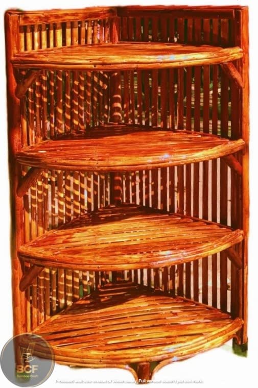 NAREENA'S BCF Cane Bamboo Wooden Shelf (Rack) Multipurpose Small