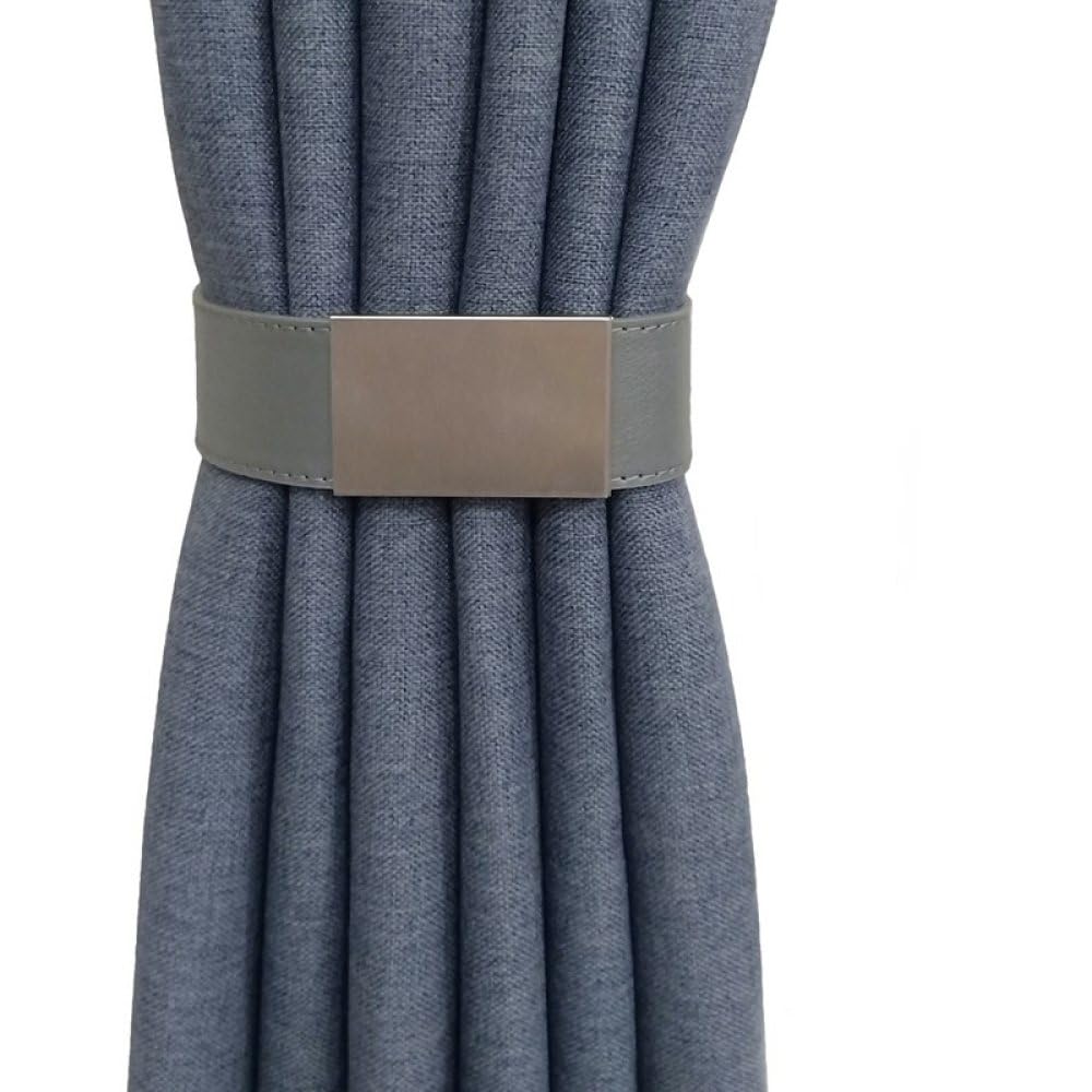 Alzapaños magnéticos para cortinas de ventana paquete de 2 unidades gris K