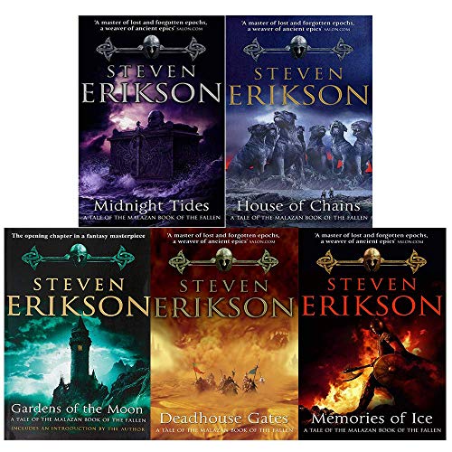 Image of The Malazan Book of the Fallen 1 to 5 Steven Erikson 5 Books Collection Set