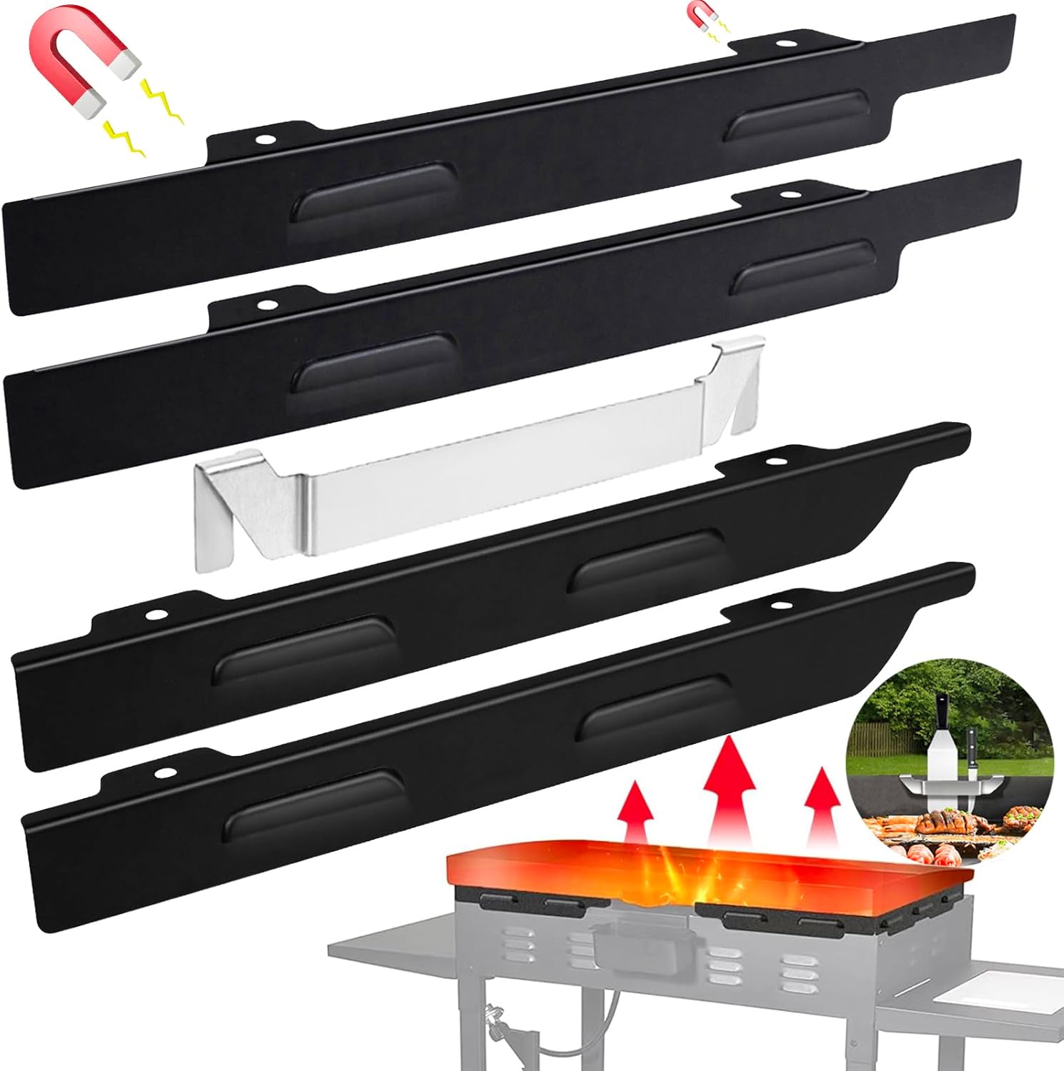 Upgraded Wind Guards for Blackstone 36 Inch Griddle with 2 Spatula