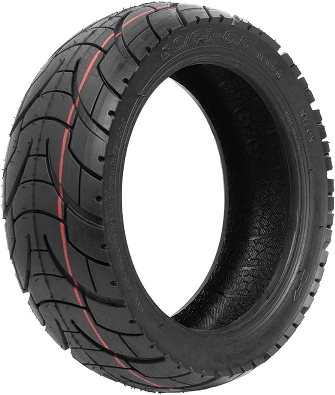 10 Inch Electric Scooter 80/65-6.5 Tubeless Off-Road Tires Compatible with Kugoo/Pro Balance 255x80 Tyre Replacement Tire(1 pc)