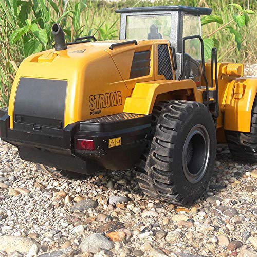 RC Excavadora, 2.4G 1:14 Control Remoto Completamente Funcional Tractor con Cargador Frontal Control Remoto Modelo eléctrico RC Camión Coche de Juguete Car Model Machine