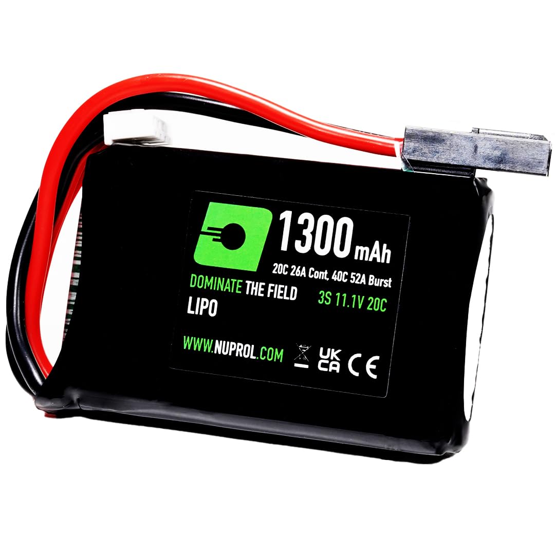 NUPROL Power - 11.1v LiPo 1300mAh 3S Mini Tamiya [Rate 20C @ 26A] [Burst 40C @ 52A] - PEQ15 Micro