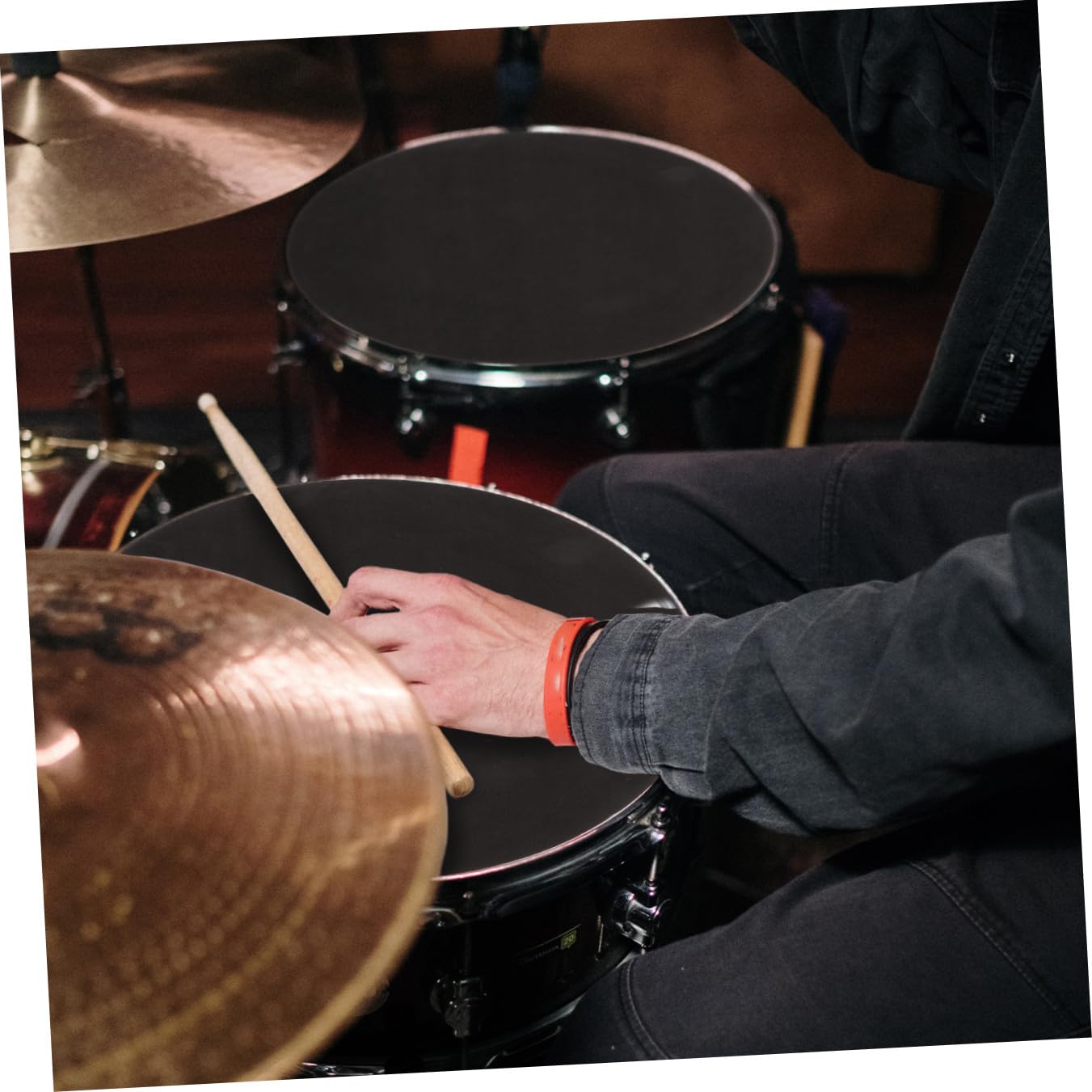 Yardwe Schlagzeugzubehör Drum Dämpfungspad 14 mit Ergonomischem Design und Komfortablem Griff aus Schaumstoff für Leises Üben und Professionelle Anwendung