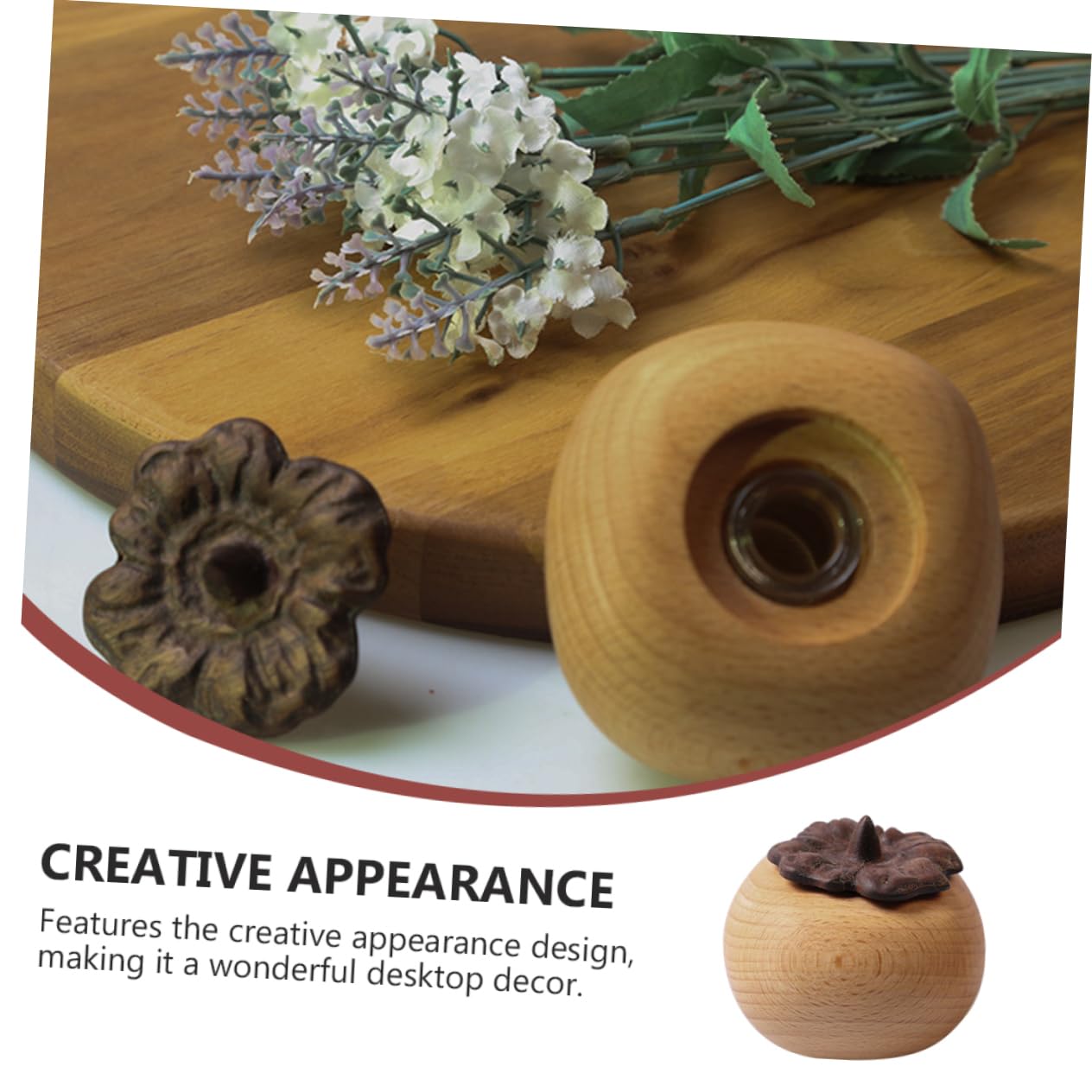 Diffusore Olio Essenziale in Legno, Decorativo per Casa Ufficio