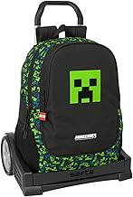 Safta MINECRAFT TNT - Mochila Escolar, Espalda Ergonómica, con Carro Evolution, Ideal para Niños de Diferentes Edades, Cómoda y Versátil, Calidad y Resistencia, 32x16x44 cm