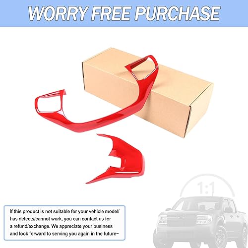 Vista 22 de Aunginsy Marco de botón de dirección de control central compatible con Ford Maverick 2022+ Bronco Sport 2021+ Escape 2020+ consola central, cubierta