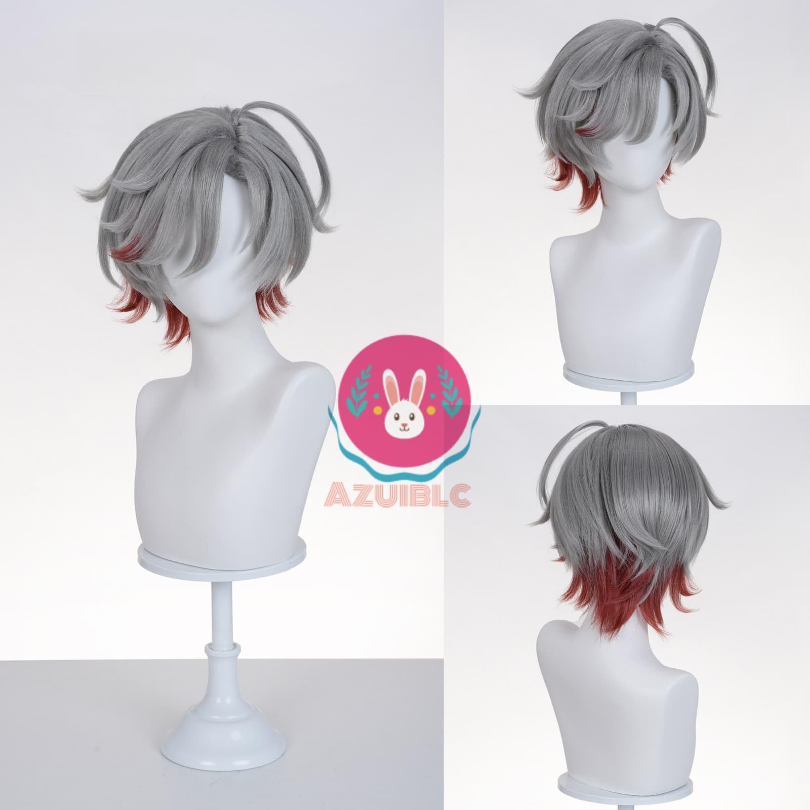 Amazon.co.jp: 【Azuiblc】原神 イルーガ コスプレ ウィッグ グレー