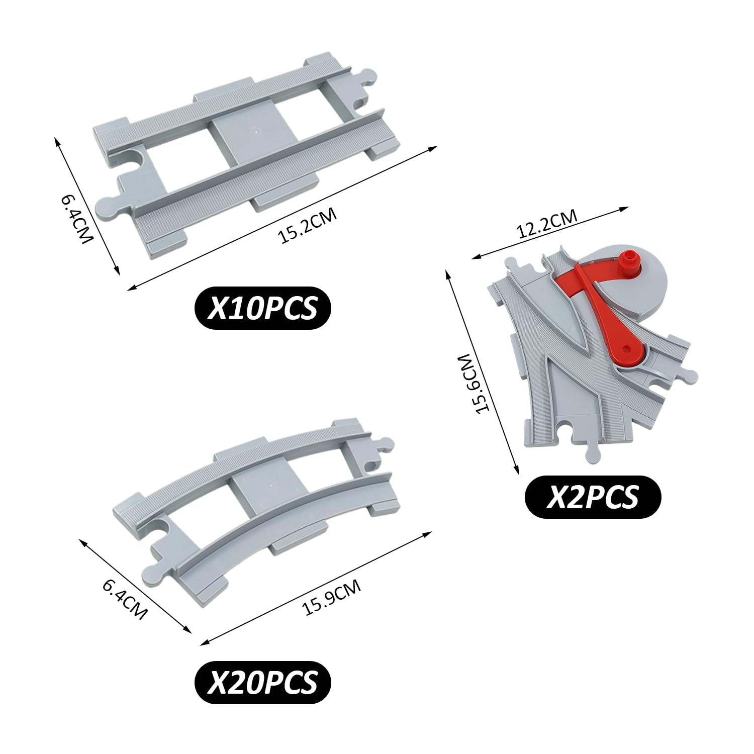 Lenz 45010 0 - Rechte Rails G1 444mm ETS Modelspoor