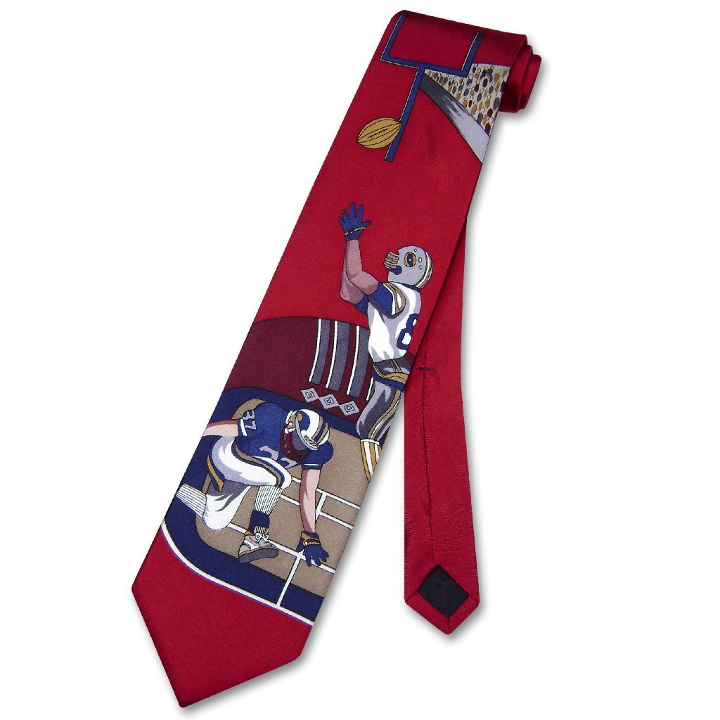 Papillon 100% SILK NeckTie Football Design Men's Neck Tie #124-1