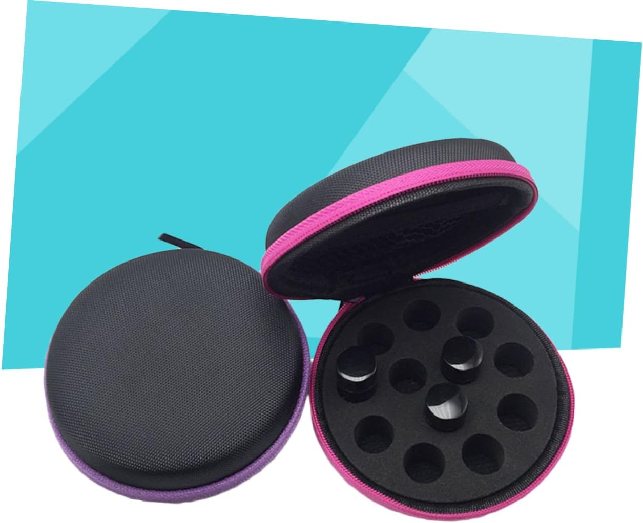 6pcs Portable Storage Case for Bottles Shockproof and Holder Bag Random