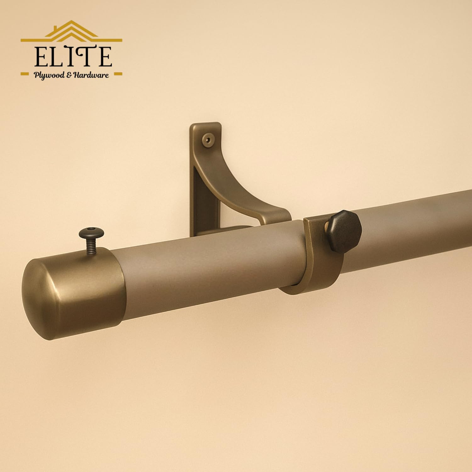 Elite Heavy Brass Antique Decorative Round Curtain Rod End Cap Finials for Door and Window 1 Inch Curtain Rod Accessories- 4pcs (Brass Antique) — Amazon image 5