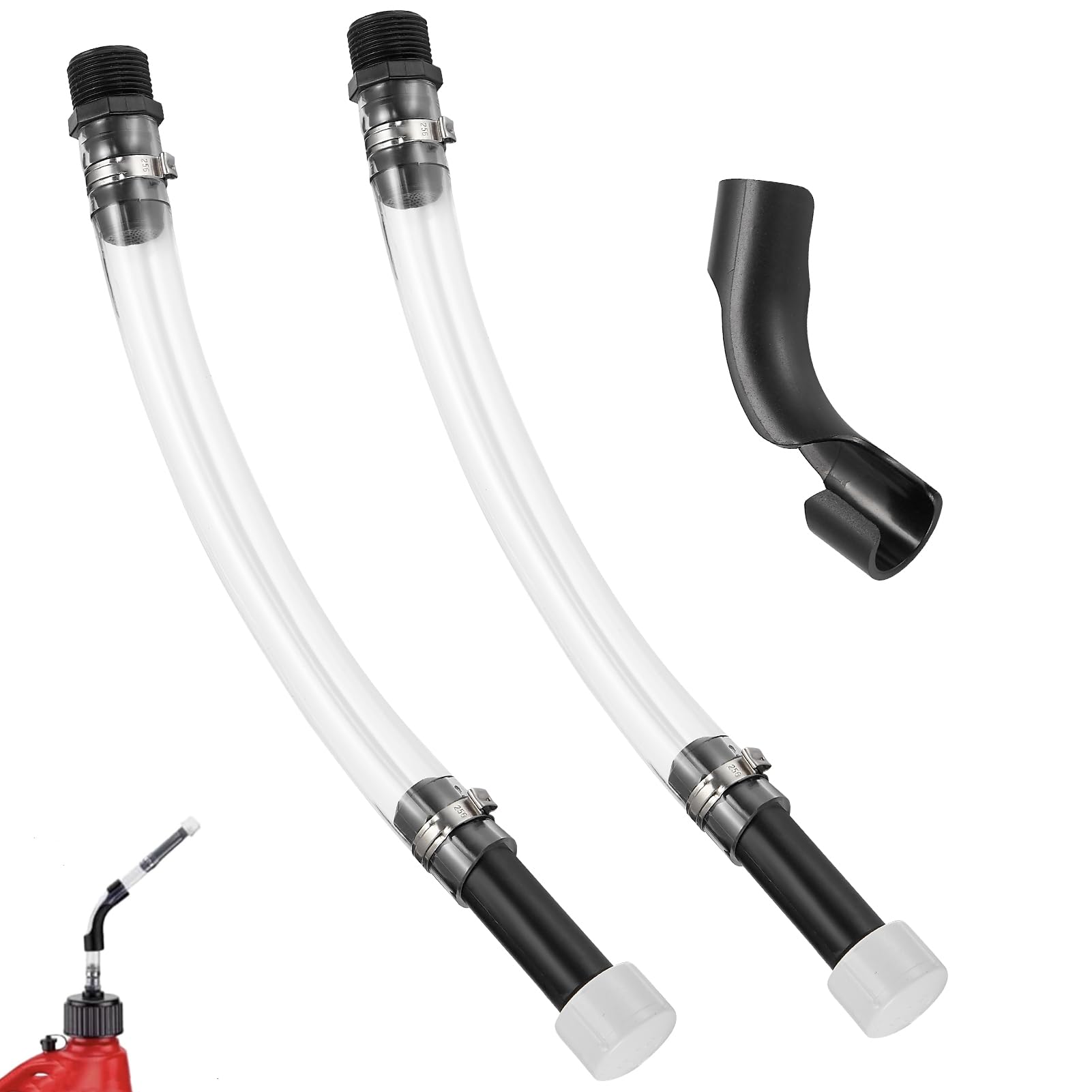 Gas Cans, VP racing fuel jug hose,racing VP fuel jug, egs Jugs, LC2 Jugs, Scribner Fuel Jugs,Scribner Fuel Jugs, gas can, Upgraded Filter Design,(2PCS Black)