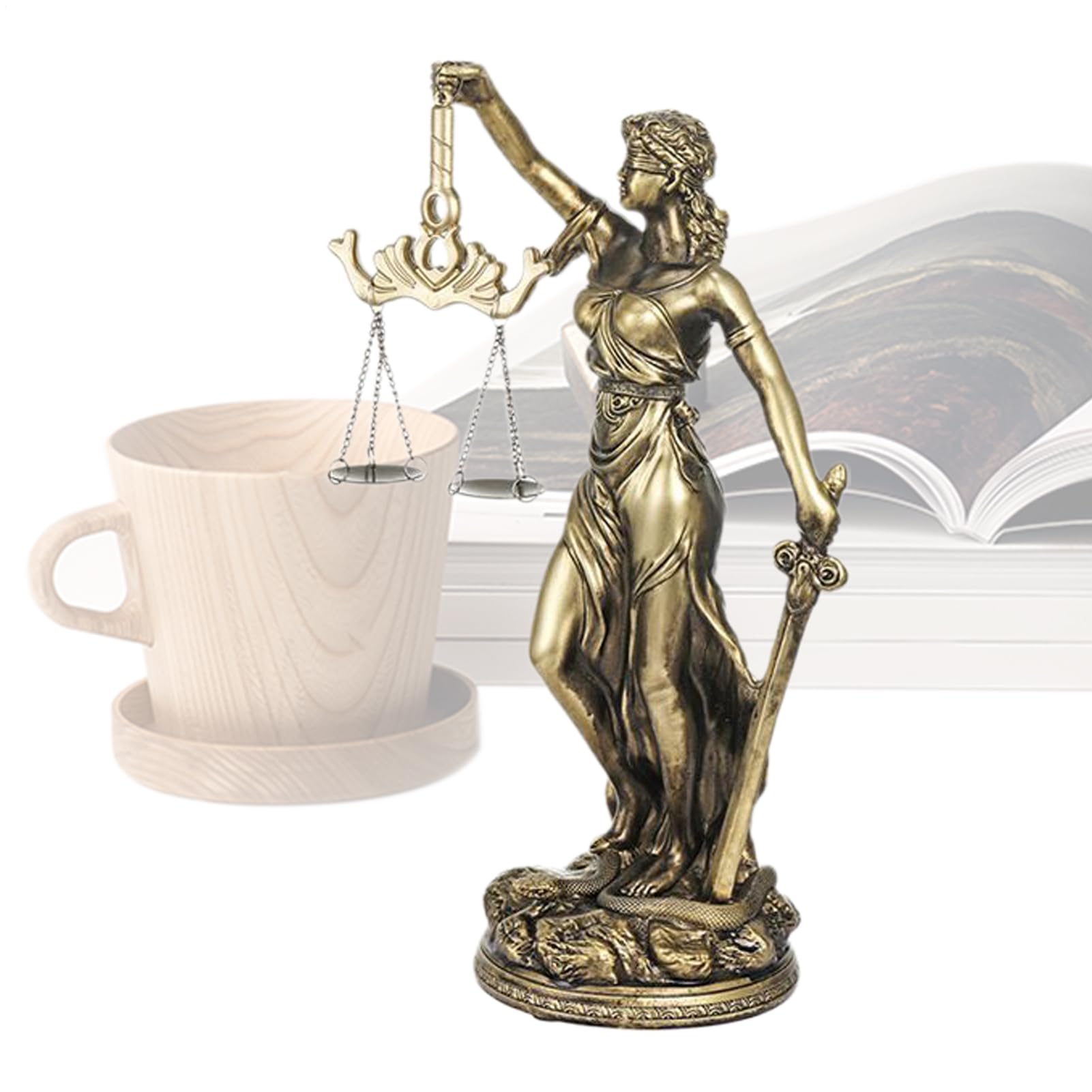Statue de la justice en résine pour décorer un salon ou une table de chevet