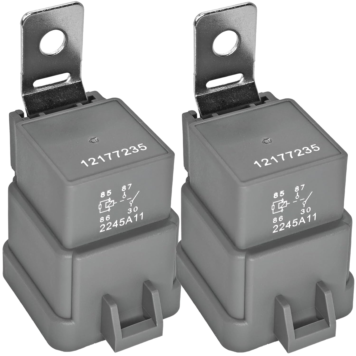 Relay 12177235 (Pack of 2) - 12VDC 4-Pin SPDT Relay 12177235 for 1997-2004 C5 Corvette - Replaces 898H-1CH-D1SW-R1
