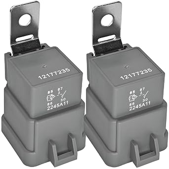 Relay 12177235 Pack of 2 - 12VDC 4-Pin SPDT Relay 12177235 for 1997-2004 C5 Corvette - Replaces 898H-1CH-D1SW-R1