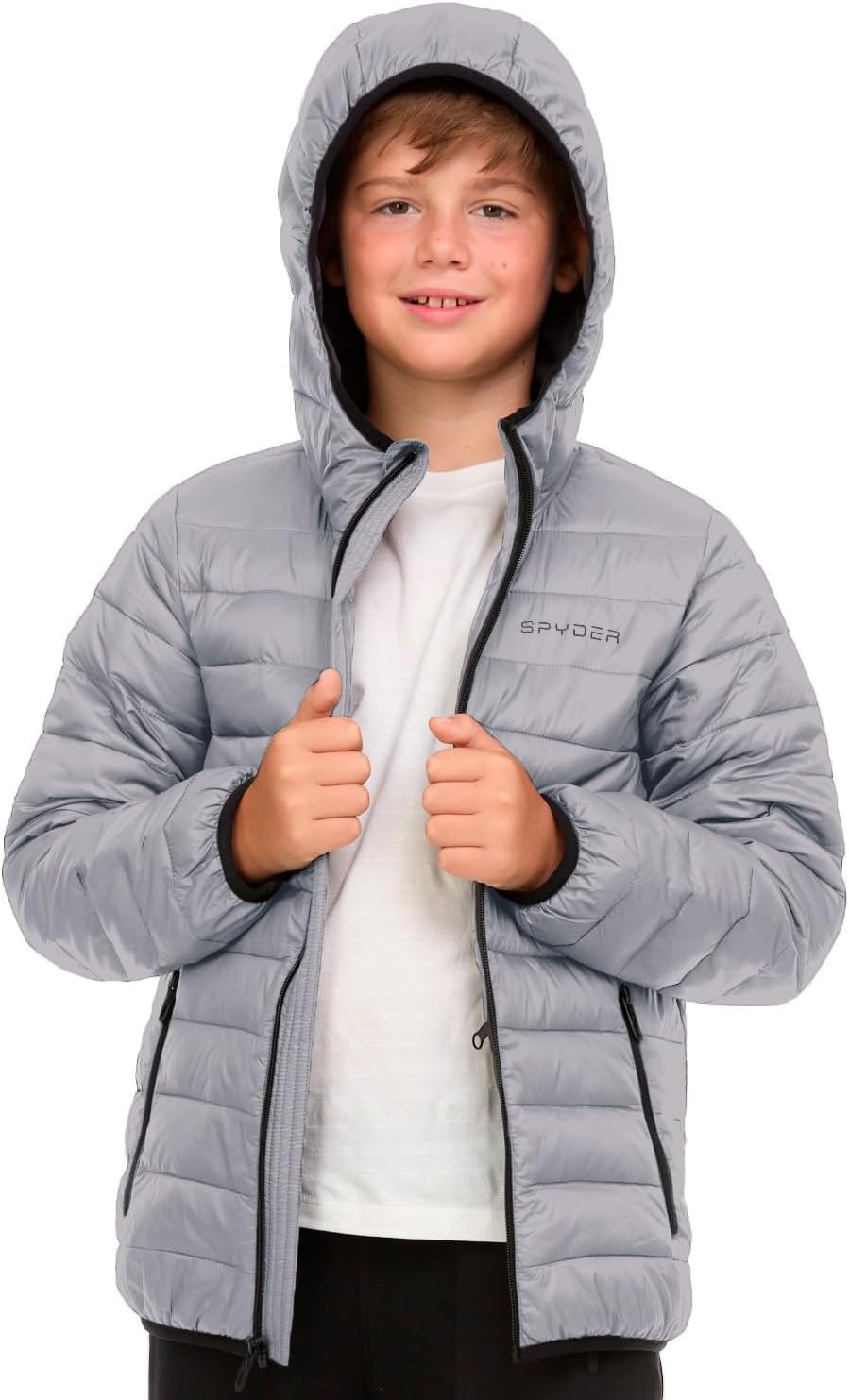 Spyder Boys Puffer Jacket - Lightweight Packable Wind Water Resistant Quilted Boys Winter Coat - Cozy Insulated Winter Jacket