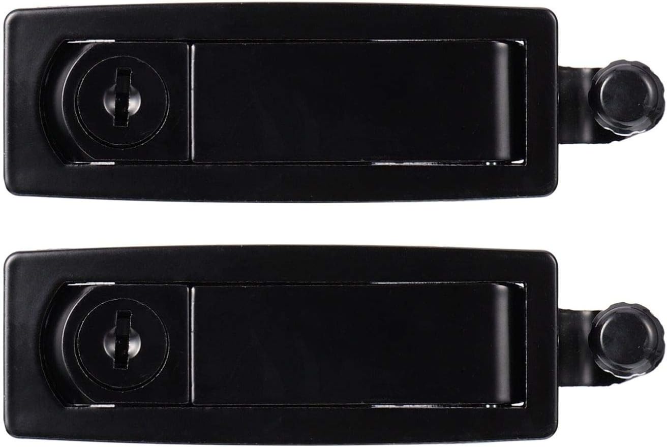 VILLCASE 2pcs Compression Latch Lock, Zinc Alloy Door Lock, Adjustable Sealed Lever Latch with Keys, Hand Operated