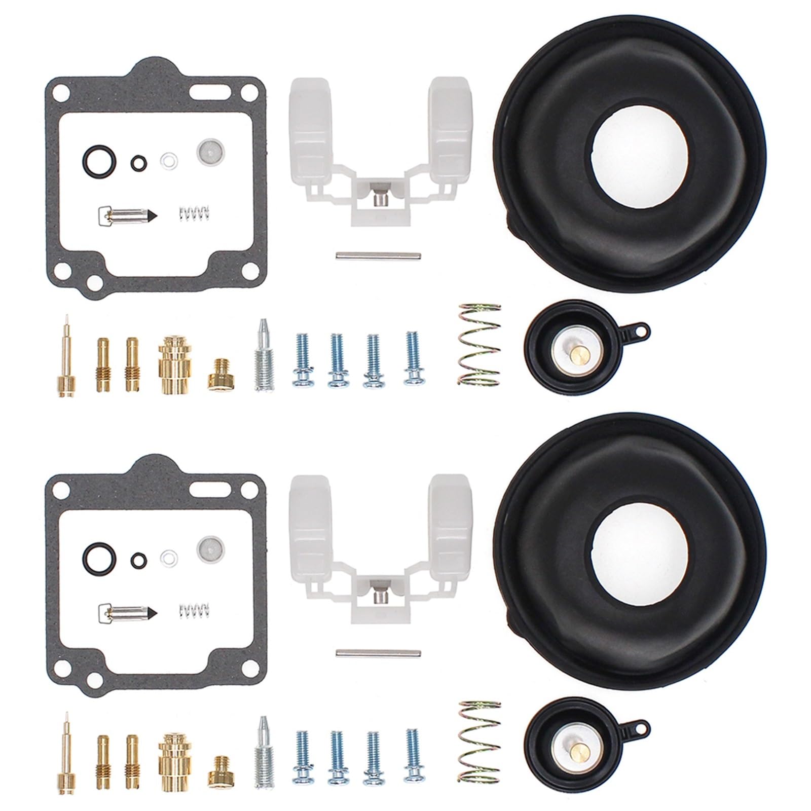 2 Juegos para Yamaha Virago XV750 XV1100 1988-1999 Kit De Reparación Carburador Juego Reconstrucción Juntas Jets