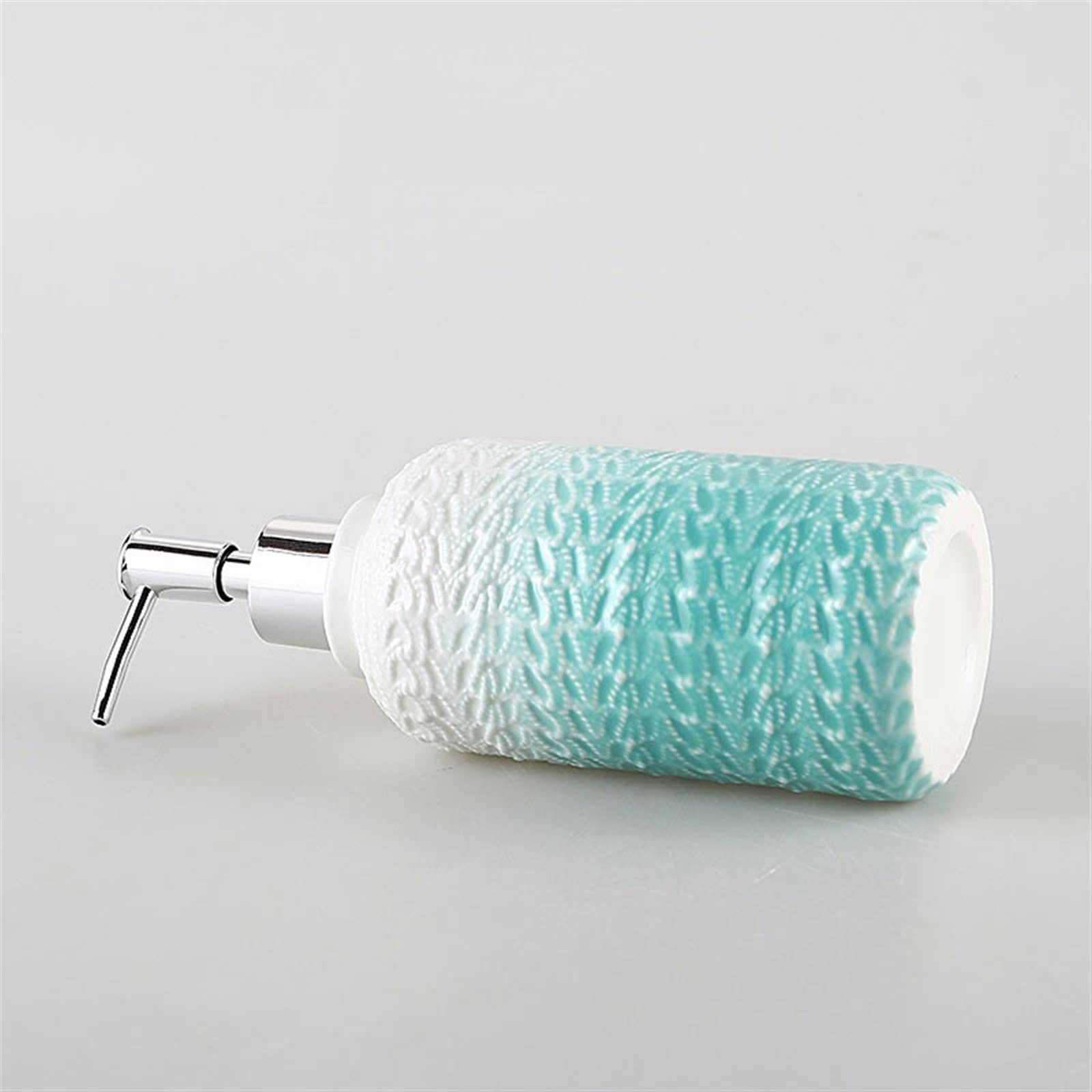 Dispenser per Doccia da 500 ml, flacone Multifunzionale a Due Scomparti, Dispenser di Sapone in Ceramica di Alta qualità, Pompa per lozione Personalizzata con Rilievo.