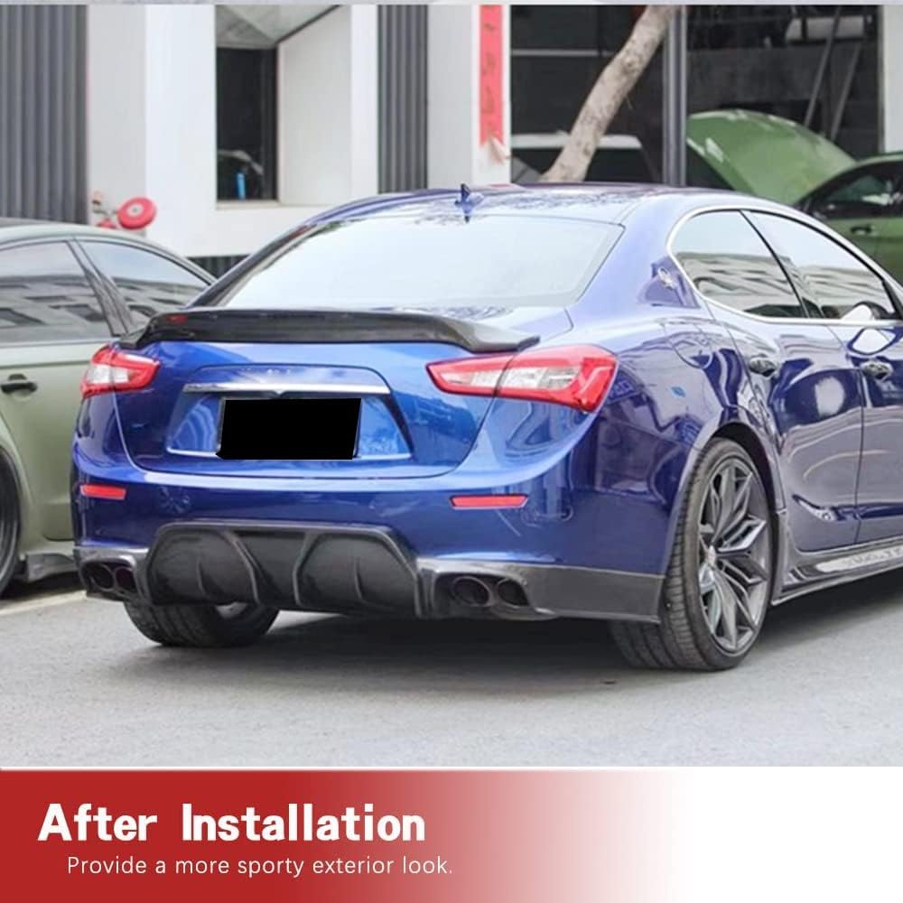 Carbon Fiber Rear Diffuser for Maserati Ghibli S Q4 2014-2017 Sedan 4-Door Rear Bumper Cover Lower Lip Spoiler Factory Outlet