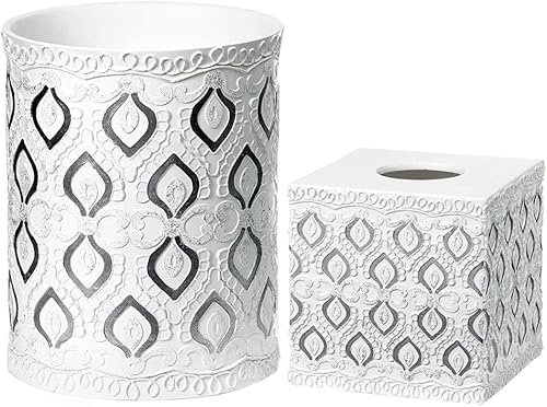 Vista 64 de Zahari Home Juego de 4 piezas de accesorios de baño Poppy Fields amarillos con dispensador de jabón de manos, vaso, soporte para cepillo de dientes