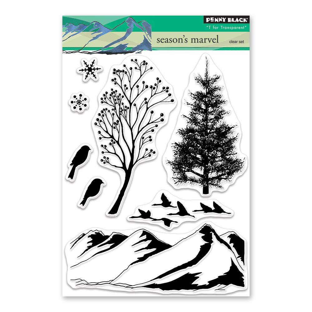 Penny Black Clear Stamps-Season's Marvel