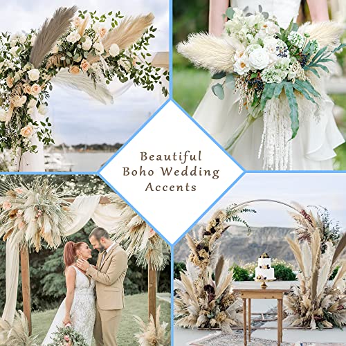 Luxury Boho Pampas Grass Tall Plant:12Piece,33Inch Stems, Faux Floral Arrangement, Natural Organic Look. Off-White, Caramel, And Light Brown. Home Decor, Party Plants, Boho Wedding Decoration, Modern #TOP1
