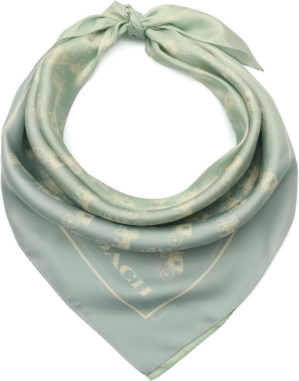 COACH womens Horse and Carriage Ombre Printed Silk Square