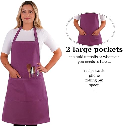 Miniatura 5 de Juego de delantales de 3 piezas delantal de cocina ajustable, guantes de horno resistentes al calor, soporte para ollas I 482 F I Delantales de