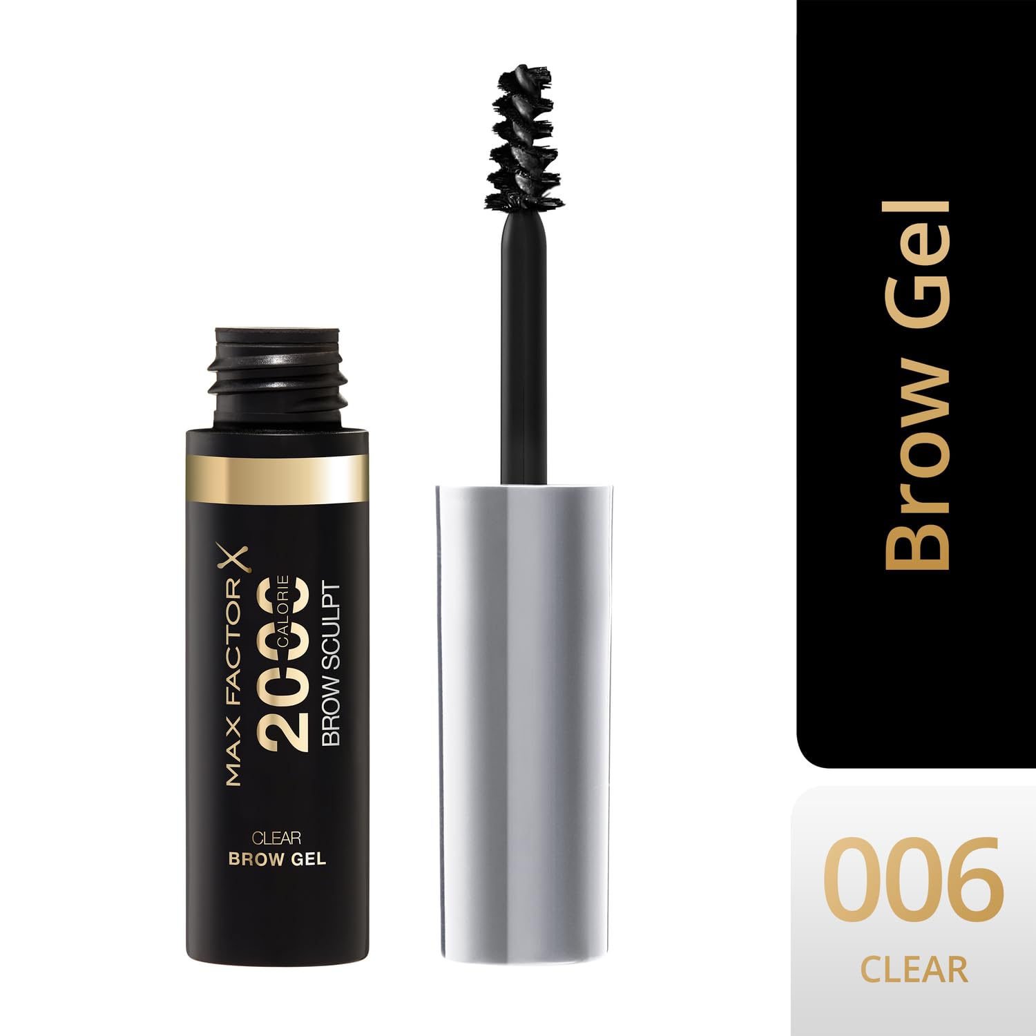 Max Factor 2000 Calorie Volumising Brow Sculpt Gel, Long-Lasting, Plumped & Fuller-Looking Brows, Waterproof, Smudge-Proof - Image 2