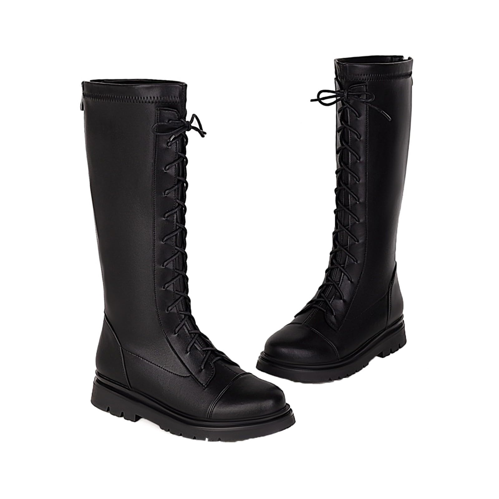 Botas largas y altas para niñas, desfile de moda, botas individuales, botas infantiles, botas largas, botas de nieve 36