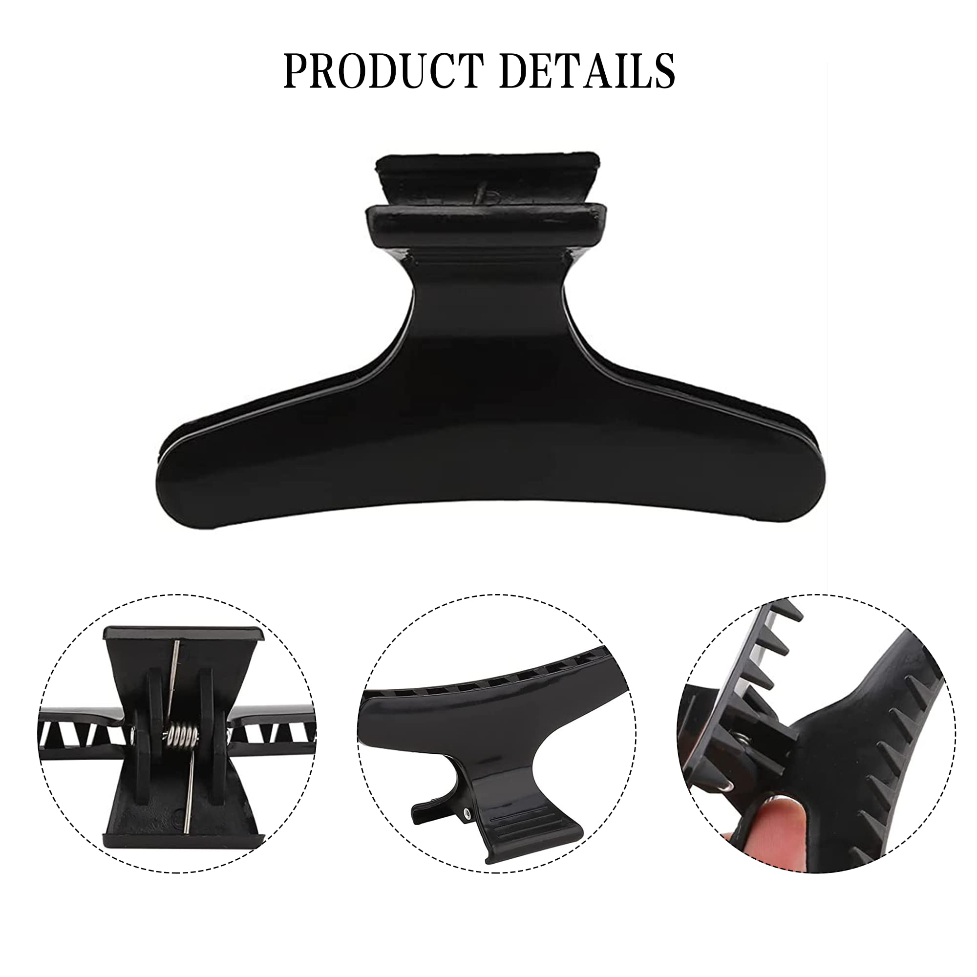 5 Pcs Black Butterfly Hair Claw Clips - Hairdresser Styling Accessories for Women & Girls - Image 3