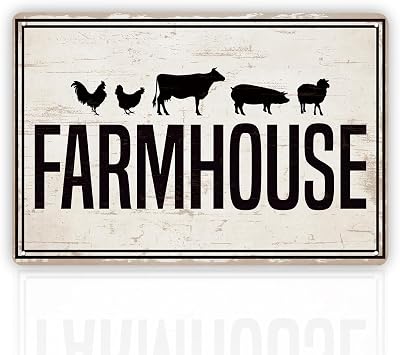 Vintage Metal Tin Signs, Designs Retro Vintage Metal Tin Farmhouse Sign, Farmhouse Vintage Metal Tin Signs, Farmhouse Sign, Farmhouse Country Kitchen Home Wall Decor, Primitive Decor Farmhouse