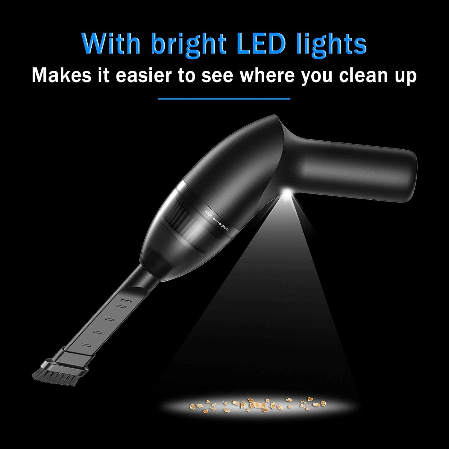 4.3Kpa Powerful Suction Mini Vacuum: Cordless Rechargeable USB Computer Keyboard Cleaner Vacuum Cleaner for Cleaning Dust, Hairs, Crumbs, Scraps for Laptop, Piano, Desk, Sofa, Car and Pet House : Electronics