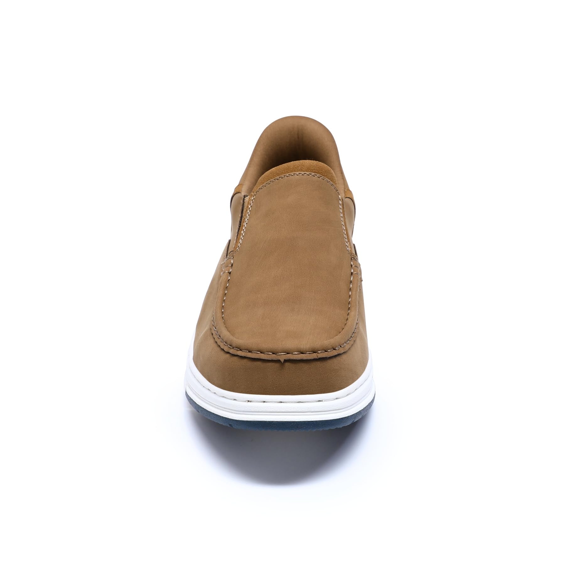 Allthemen Hombre Zapatos Cuero Casual Slip On Mocasines Puntera Redonda Loafer Retro Transpirable Trabajo Diario