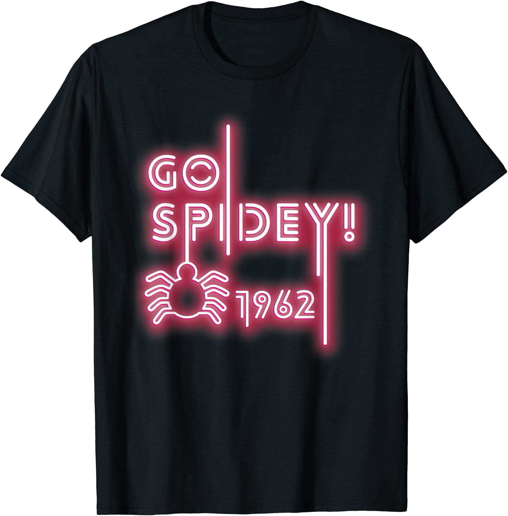 MarvelSpider-Man Go Spidey 1962 Neon Logo T-Shirt