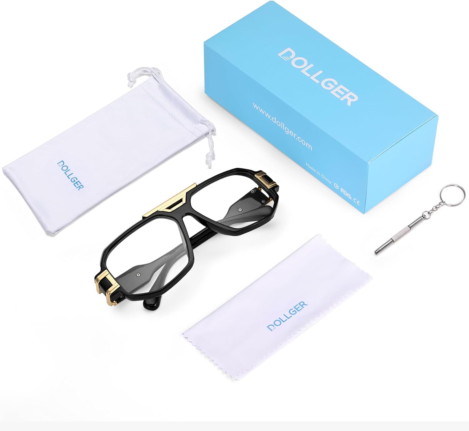 Dollger Oversized Square Aviator Sunglasses for Men Women Fashion Classic Designer Shades Sunglasses