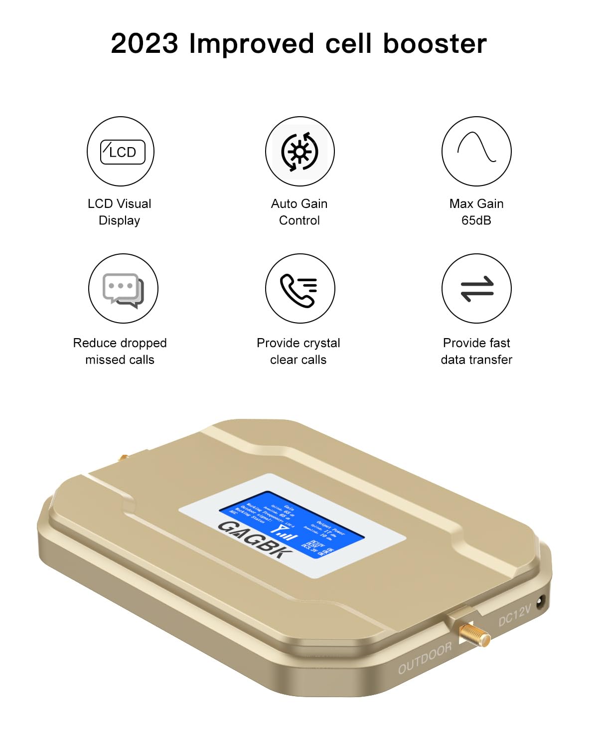 2024 Improved Cell Phone Signal Booster on Band 2/4/5/12/13/17/25/66 ...