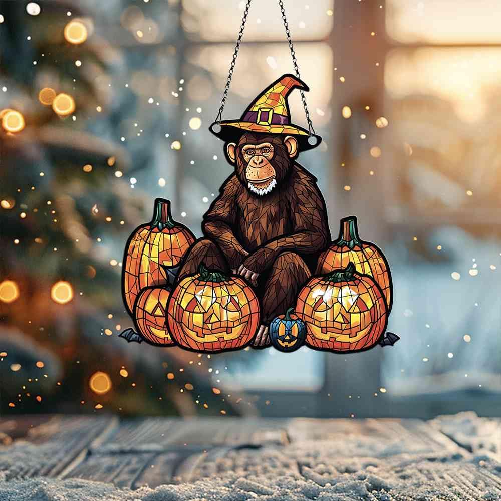 Amazon.com: Monkey Halloween Ornament Acrylic Window Hanging, Gift