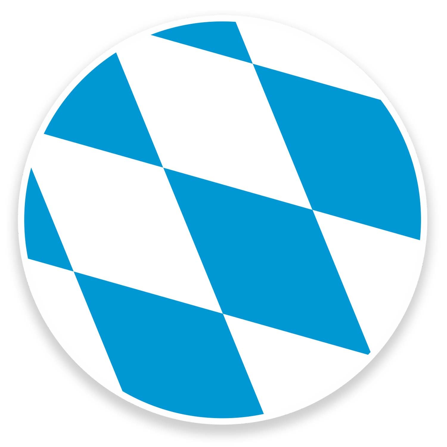 Destinationvinyl Multi 2 X 10Cm Bavaria Flag Vinyl Sticker Decal Laptop Car Bike Germany German #9080 (10Cm Wide X 10Cm High)