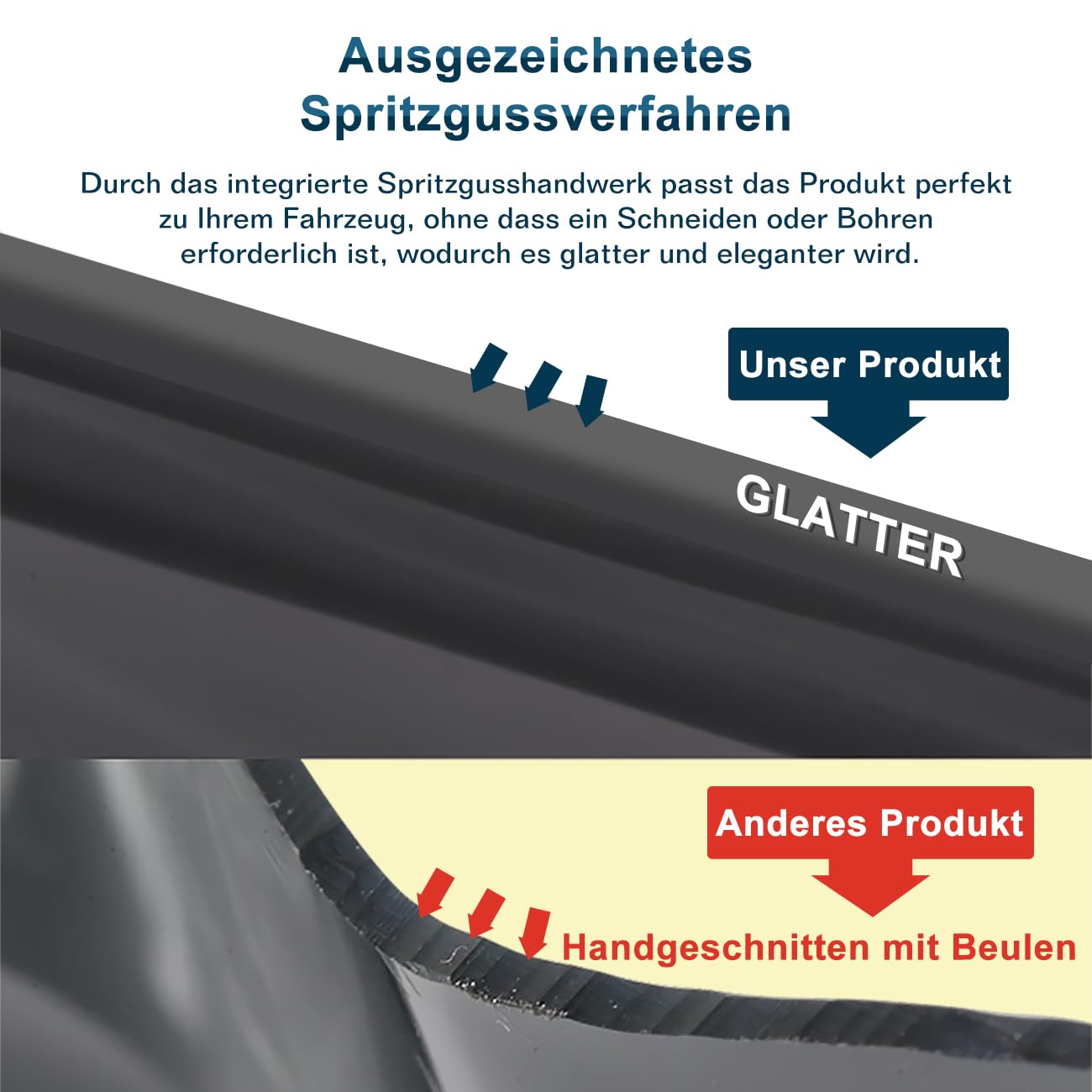 Windabweiser Regenabweiser kompatibel mit BMW X3 E83 2003-2010, Selbstklebend Tape-On Autofenster Regenschutz Regenabweiser Deflektoren, 4-TLG Set, Rauchgrau, Vorne,Aerodynamisch