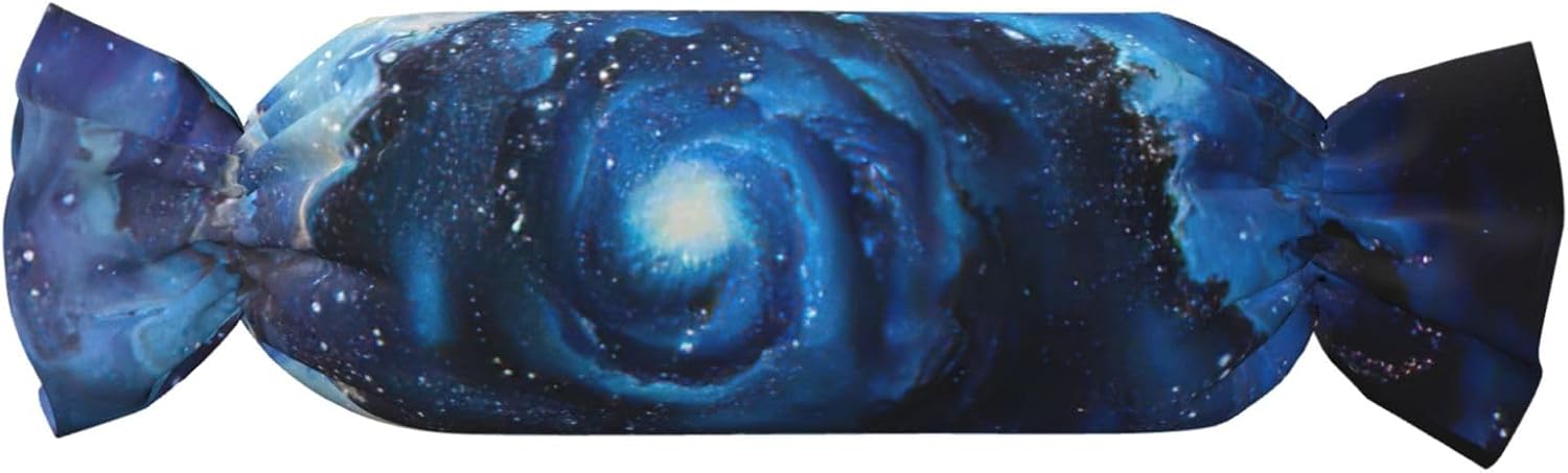Blue Galaxy Print Candy Cylindrical Comfortable Pillow Throw Pillows Home Decor Easy Maintenance