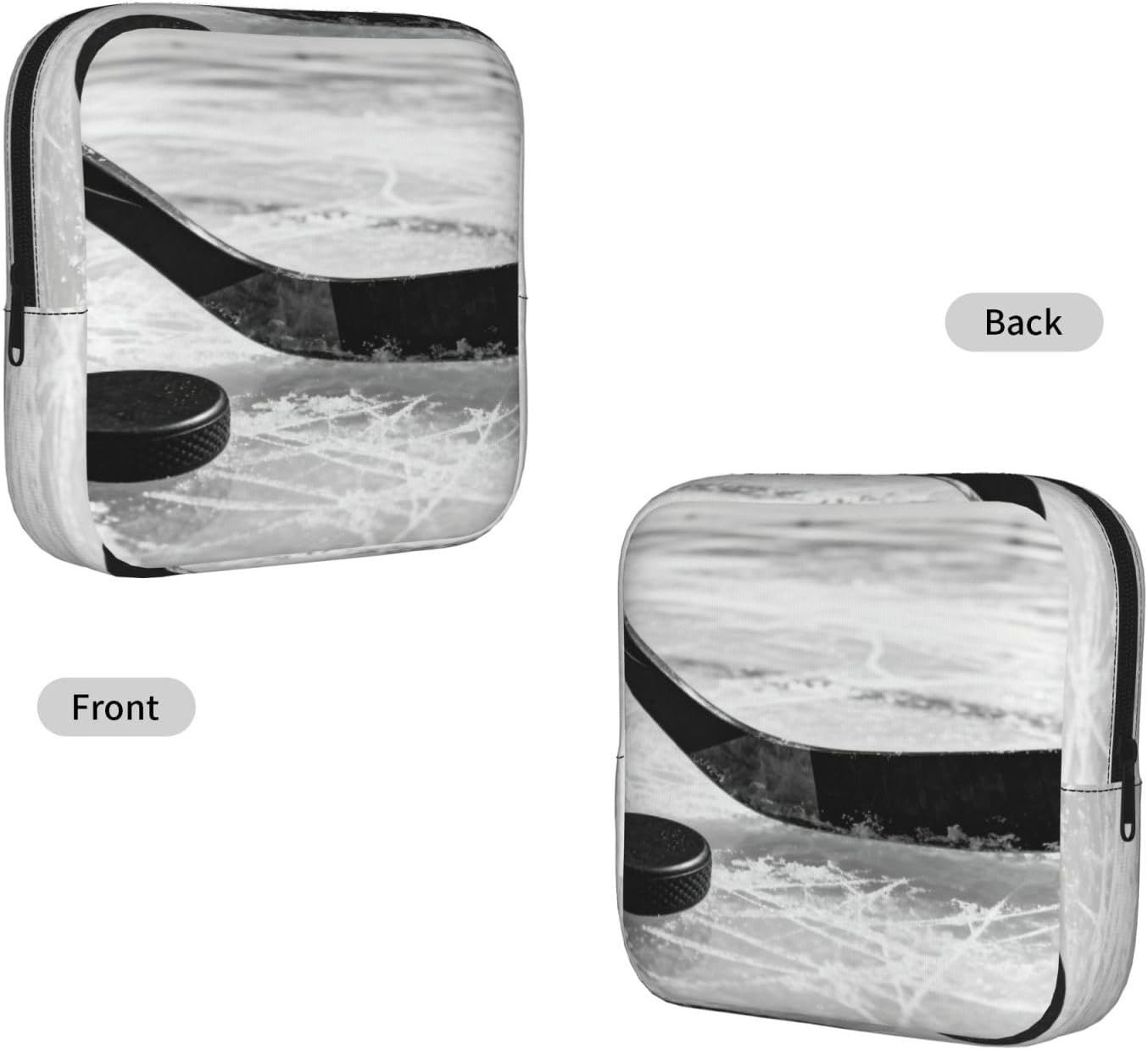 Portable Menstrual Organizer Bag Ice Hockey Ball, Polyester Feminine Product Pouch, Compact for Purse Outdoor Travel Gifts image 2