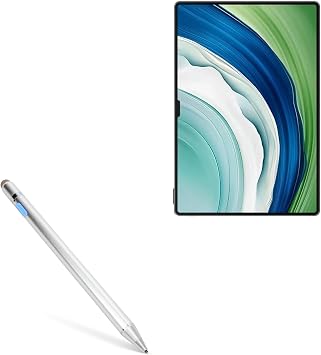 BoxWave Stylus Pen Compatible with Huawei MatePad Pro 13.2 - AccuPoint Active Stylus, Electronic Stylus with Ultra Fine Tip - Metallic Silver