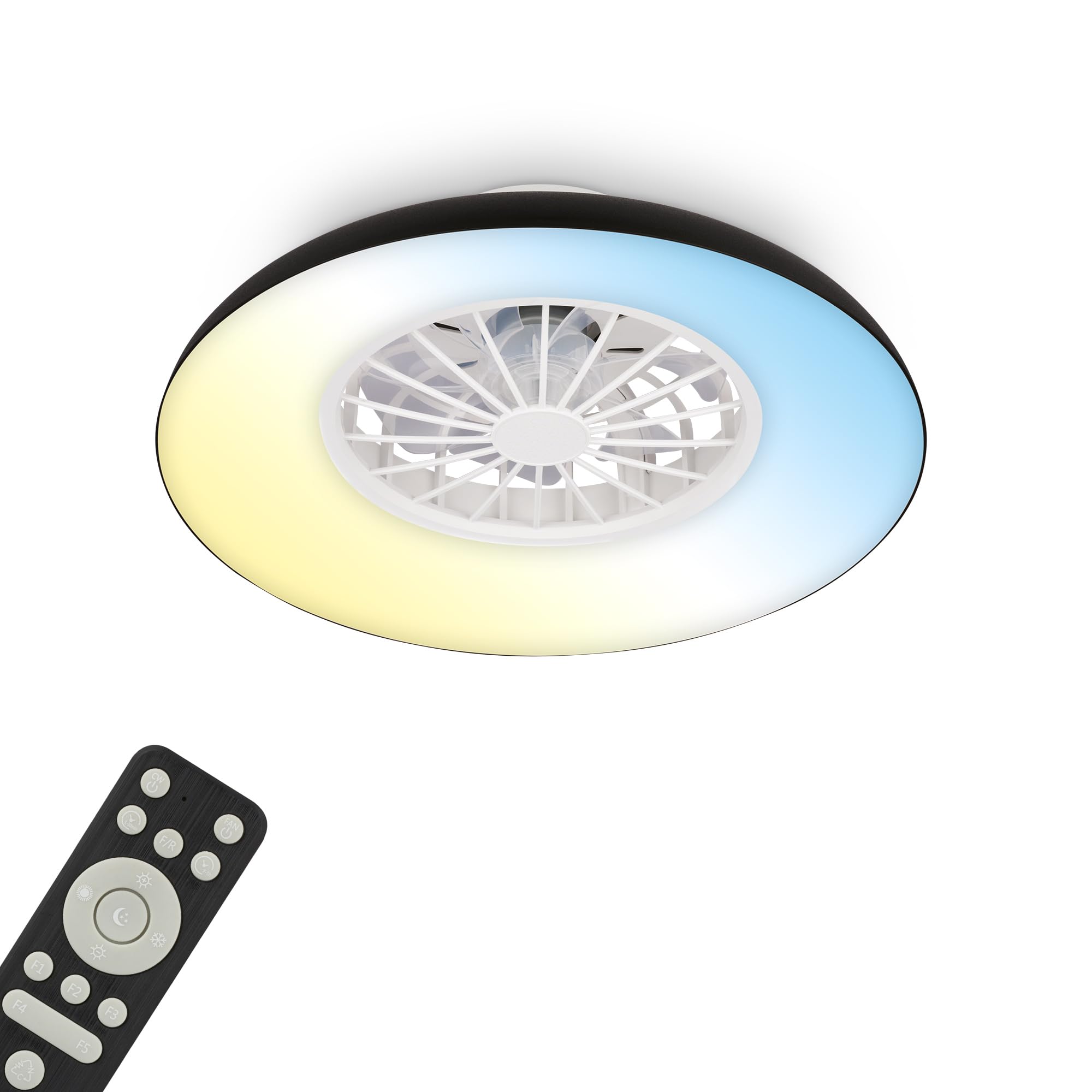 Briloner LED Ceiling Light With Fan 24W Black