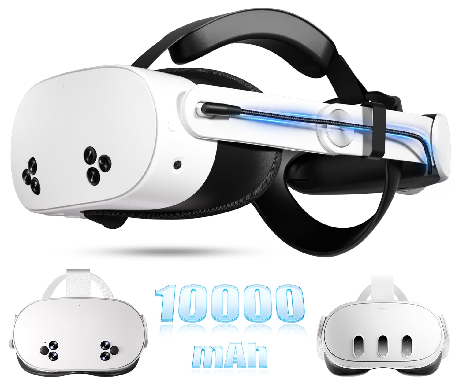 Head Strap Battery Compatible with Meta Quest 3S/Quest 3-10000mAh Elite Strap with Battery Pack Extend Playtime – Enhanced Support for Quest 3/3S – Replacement Head Strap Accessories( VR Machine Not Include) Toy Review India (Iknoor World )